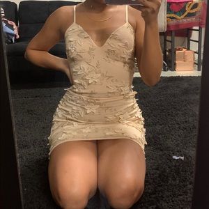 Beige flower dress